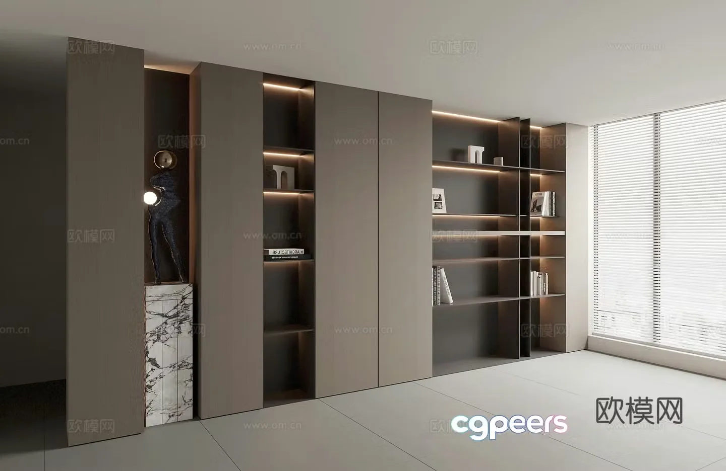 Modern decorative cabinet Open cabinet 3d model