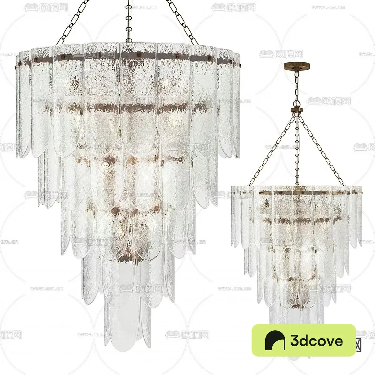 Glass chandelier lobby chandelier