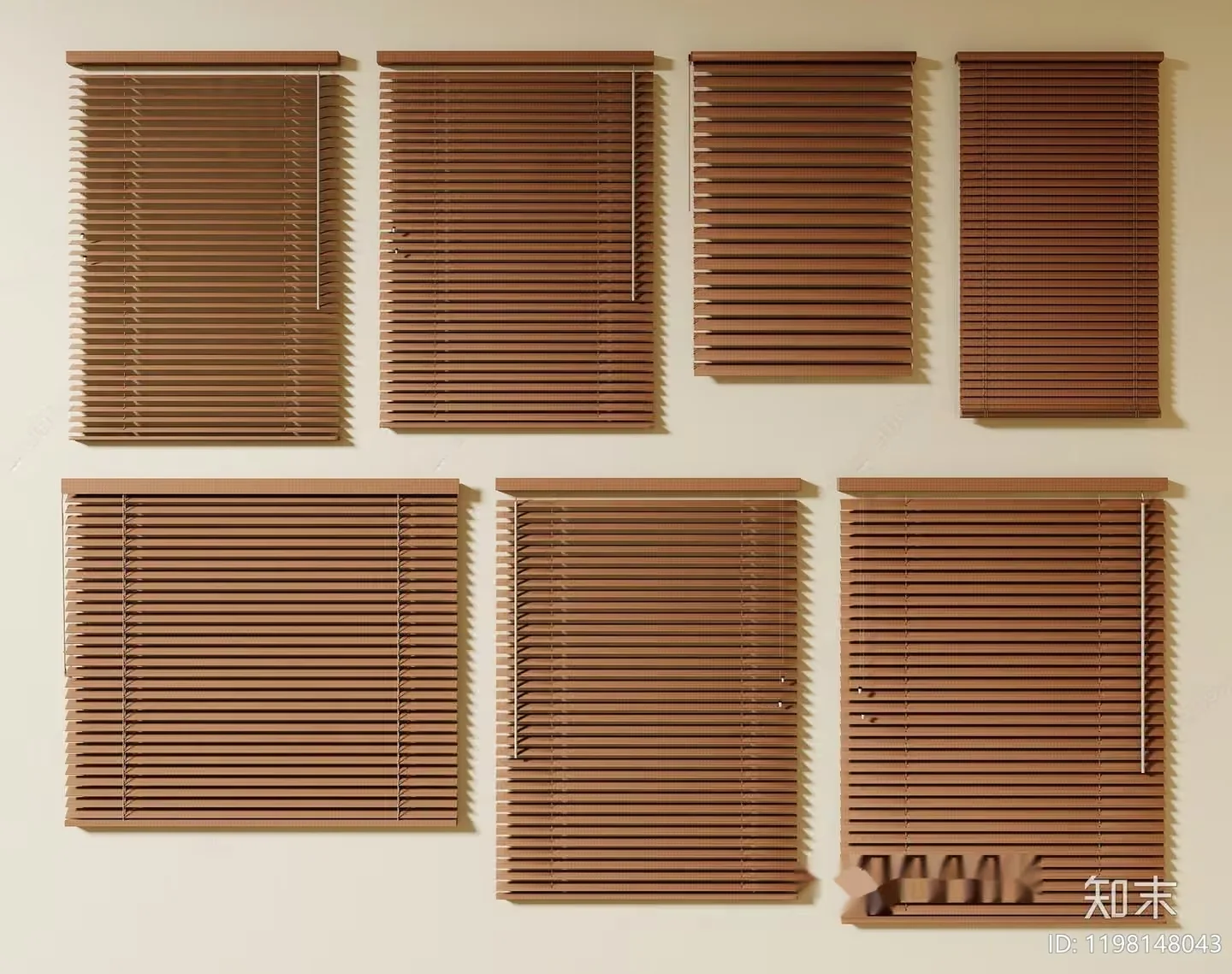 Wooden Blinds 3D Model – 1199 – VRAY Render