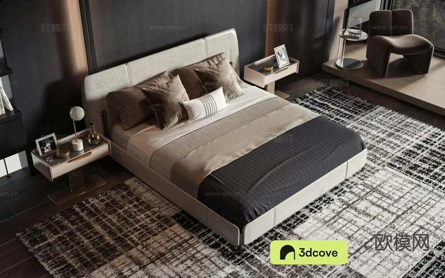 Modern double bed