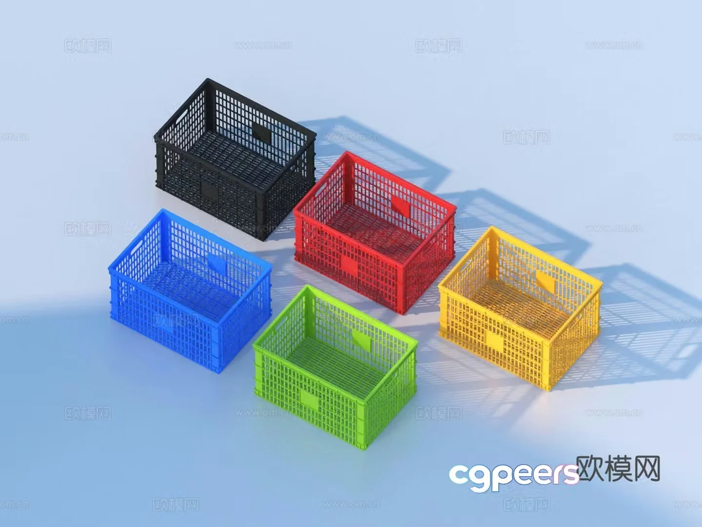 Plastic basket Storage basket Storage box Storage basket 3D model