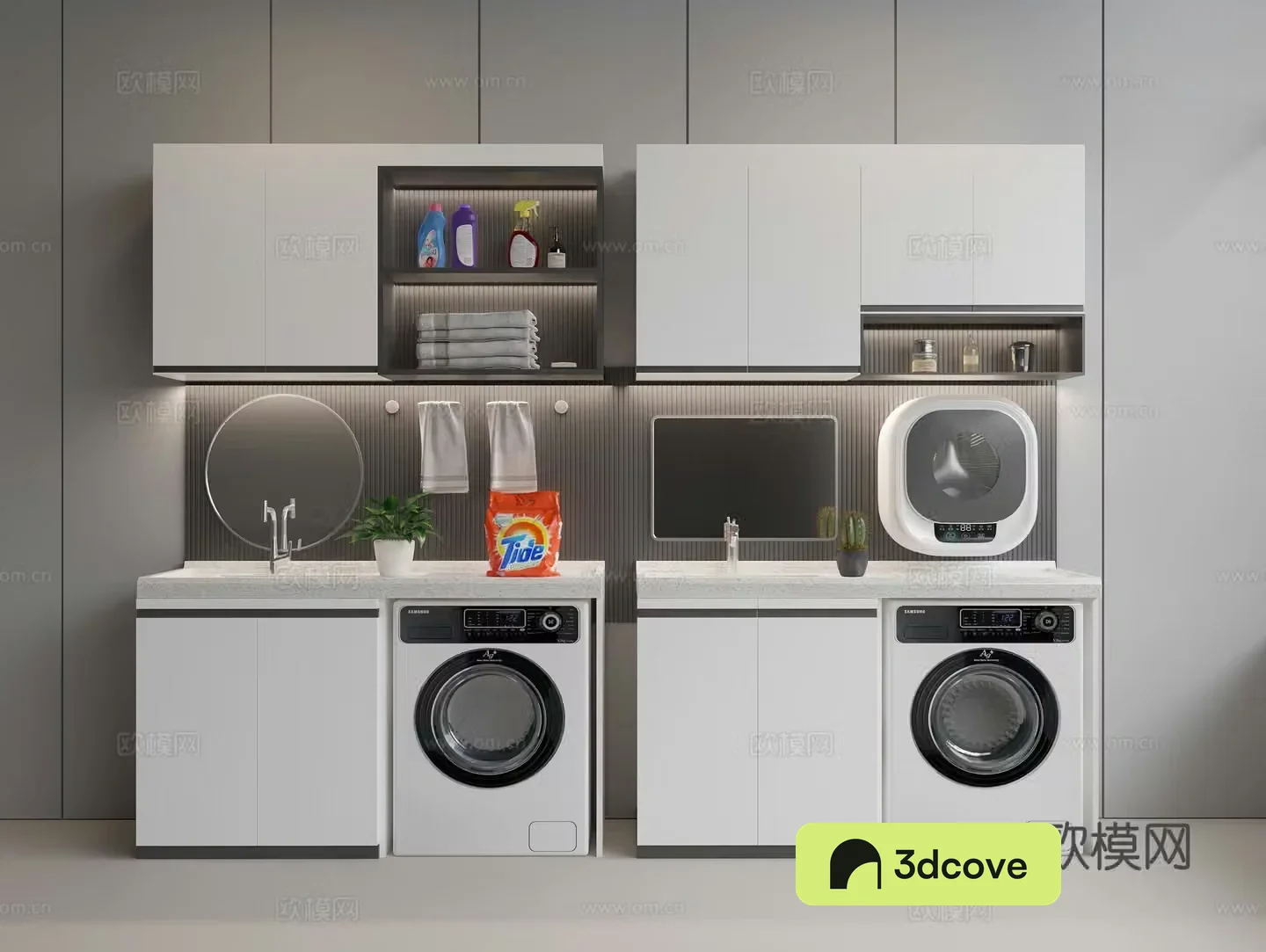 Washing machine combination cabinet bathroom cabinet integrated cabinet mini washing machine washing and drying machine washing and care products