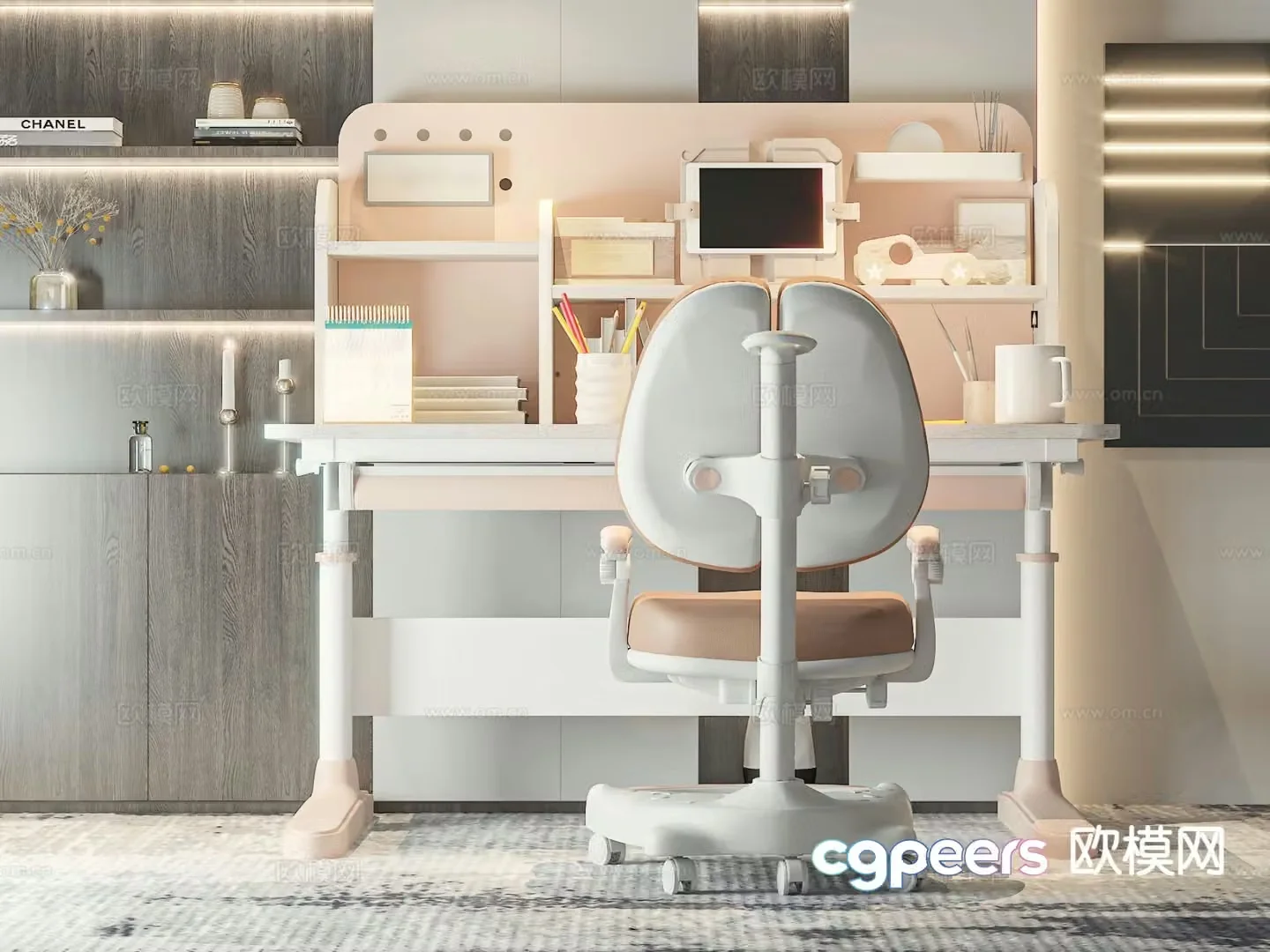 Children’s desk study table 3d model