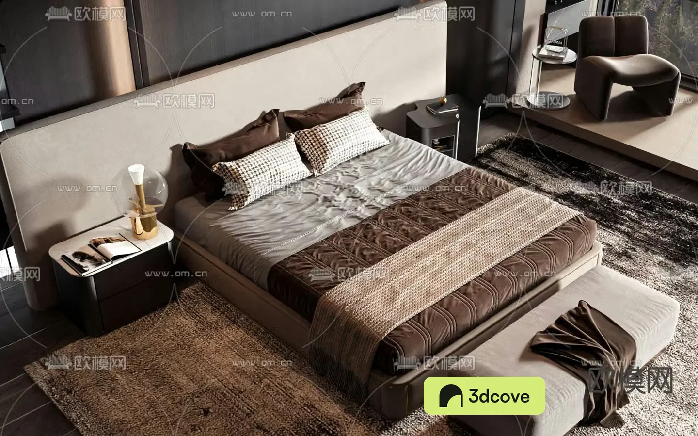 Double bed commercial bed