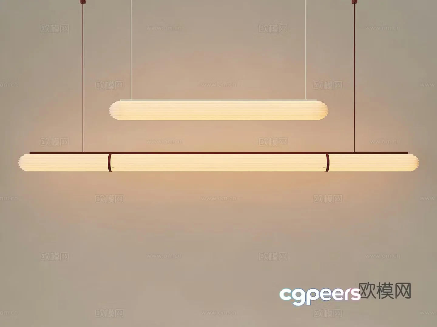 Modern minimalist chandelier 3d model