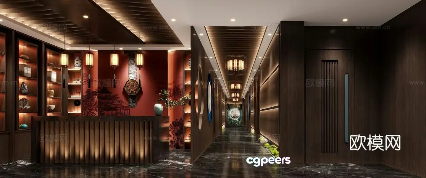 New Chinese private club 3D model