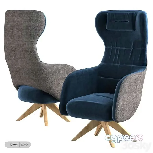 3ds Max Free – Captain Heaven Soft Armchair