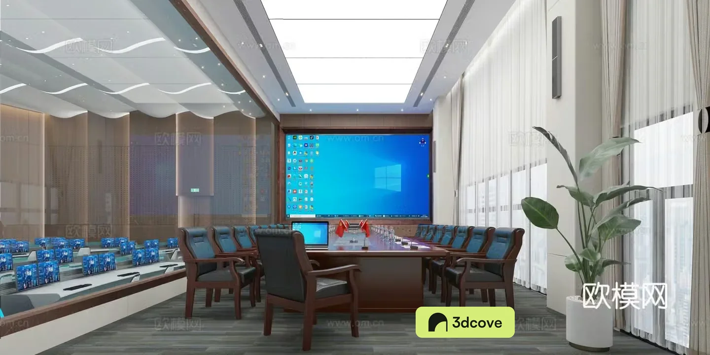 modern command center hall consultation and research room