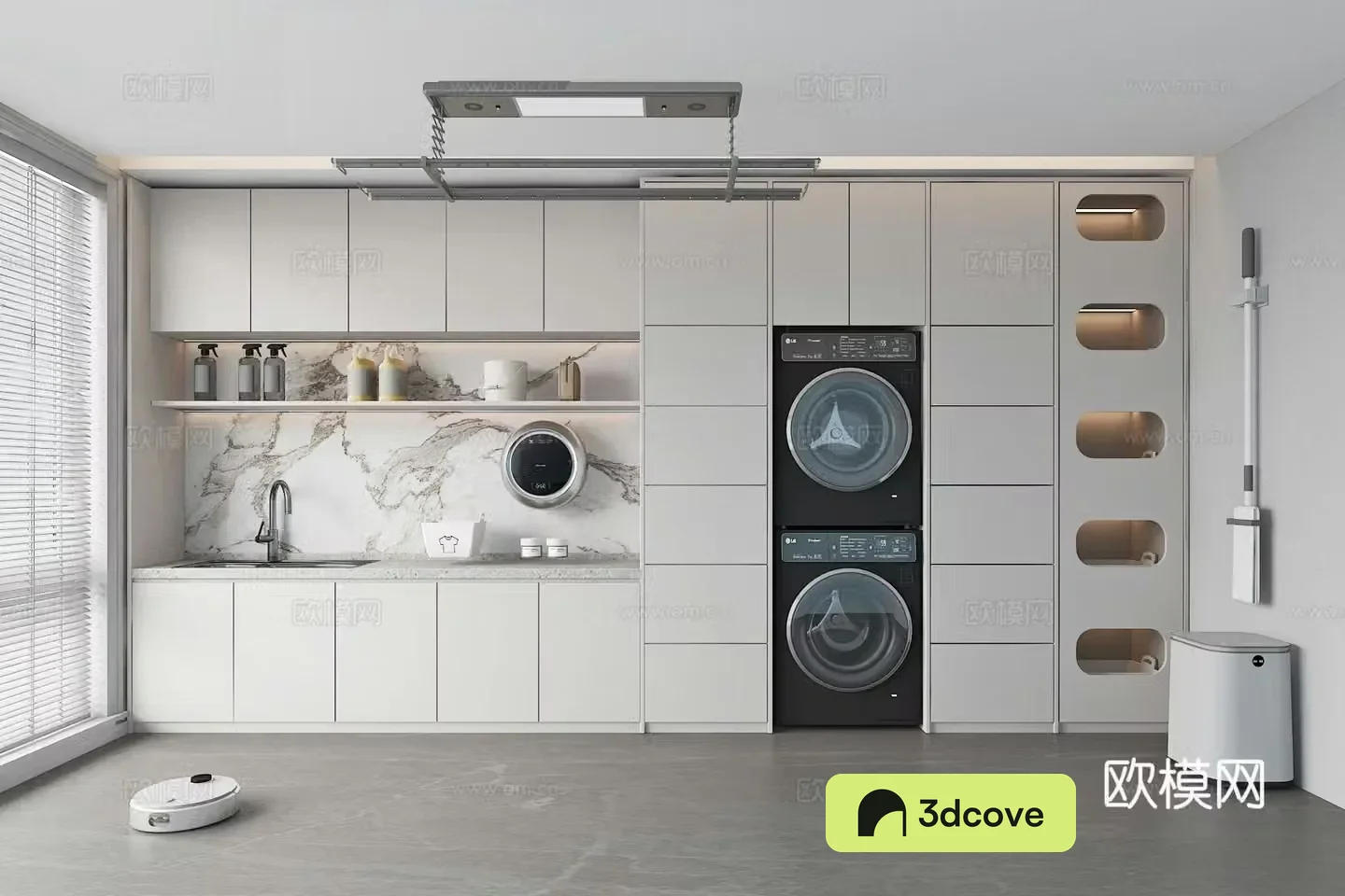 Modern balcony washing machine cabinet