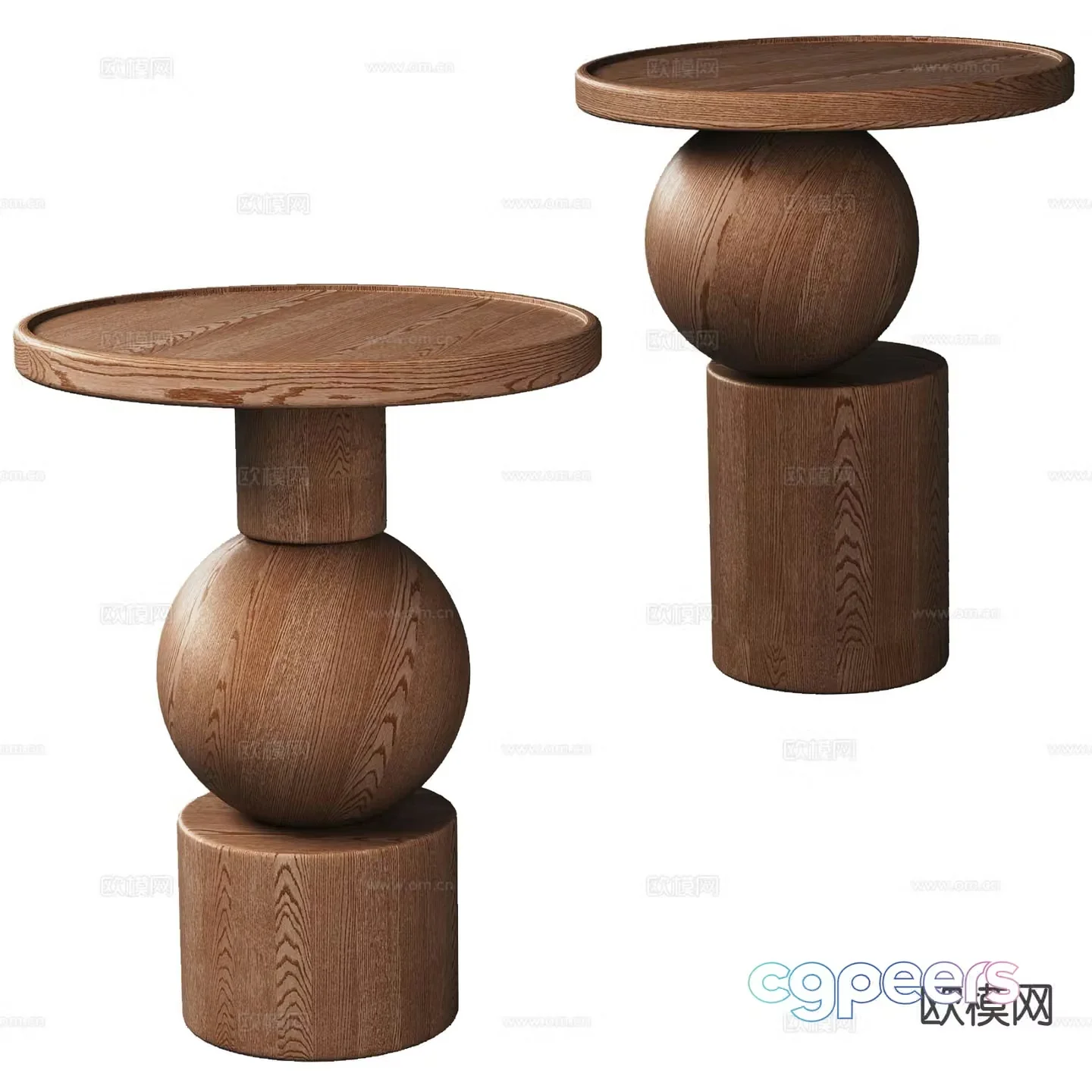 Wabi-sabi corner table side table round table table table 3D model