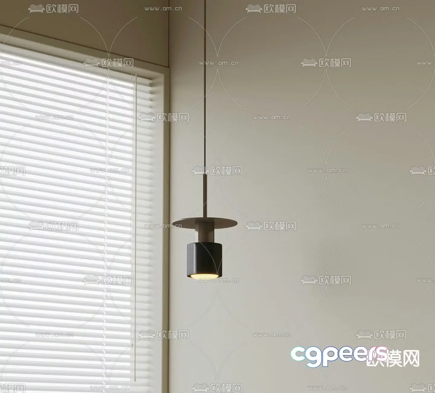 Bedside small chandelier 3d model