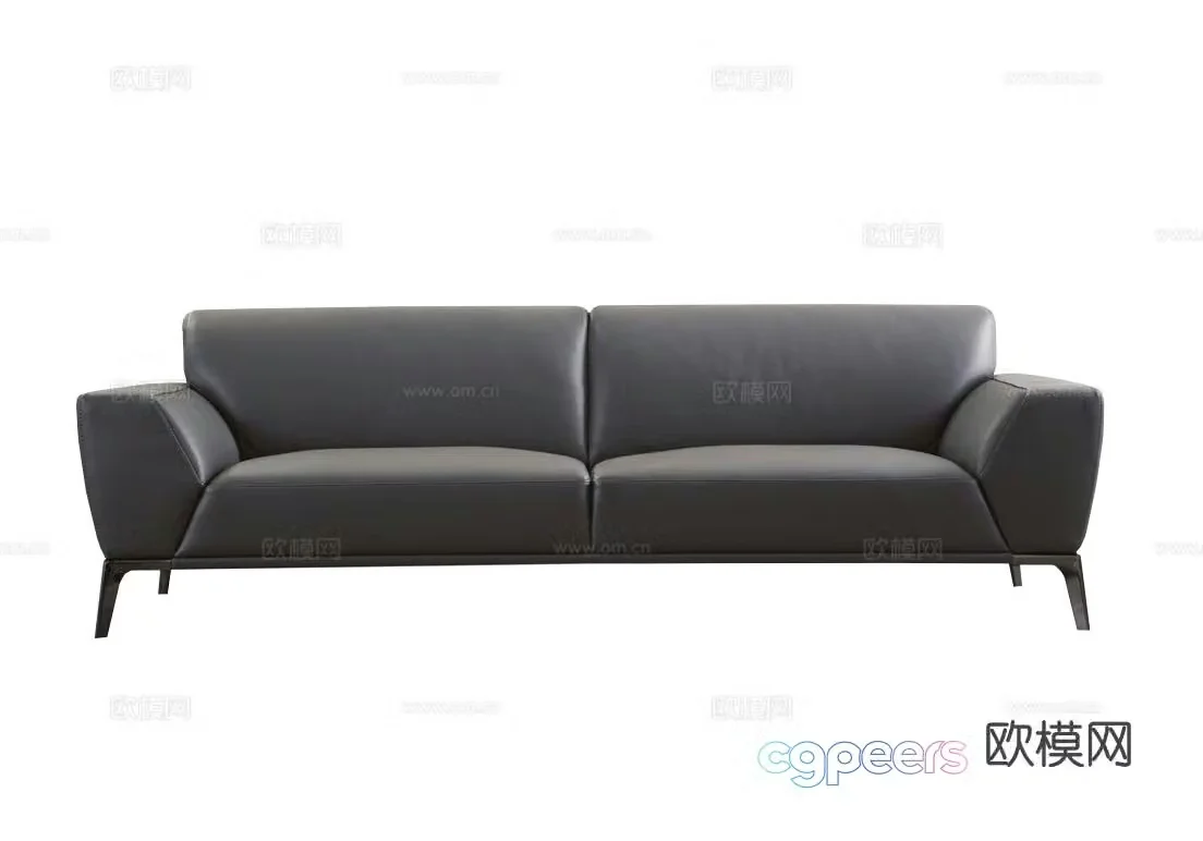 roche bobois double sofa 3d model