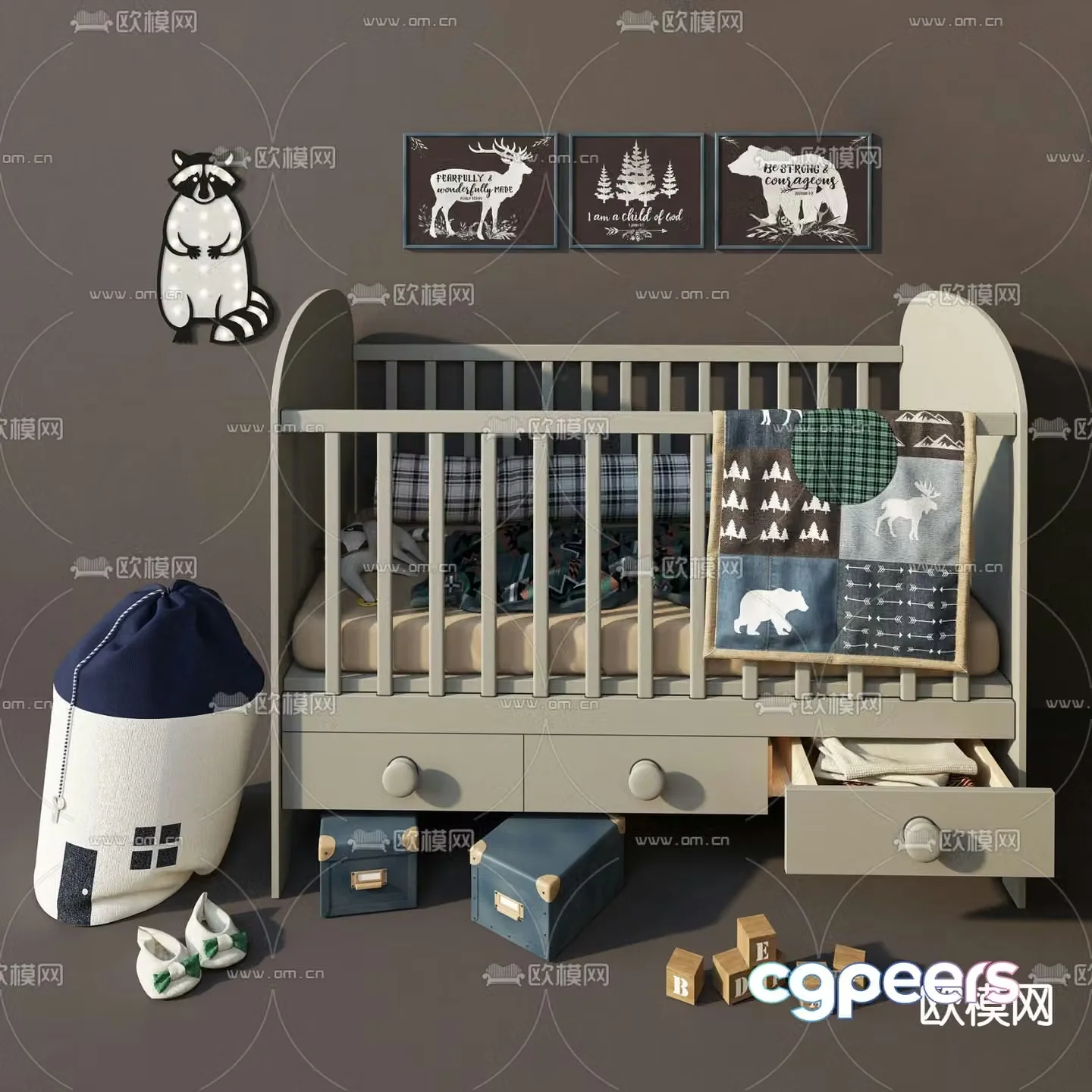 Nordic crib 3d model