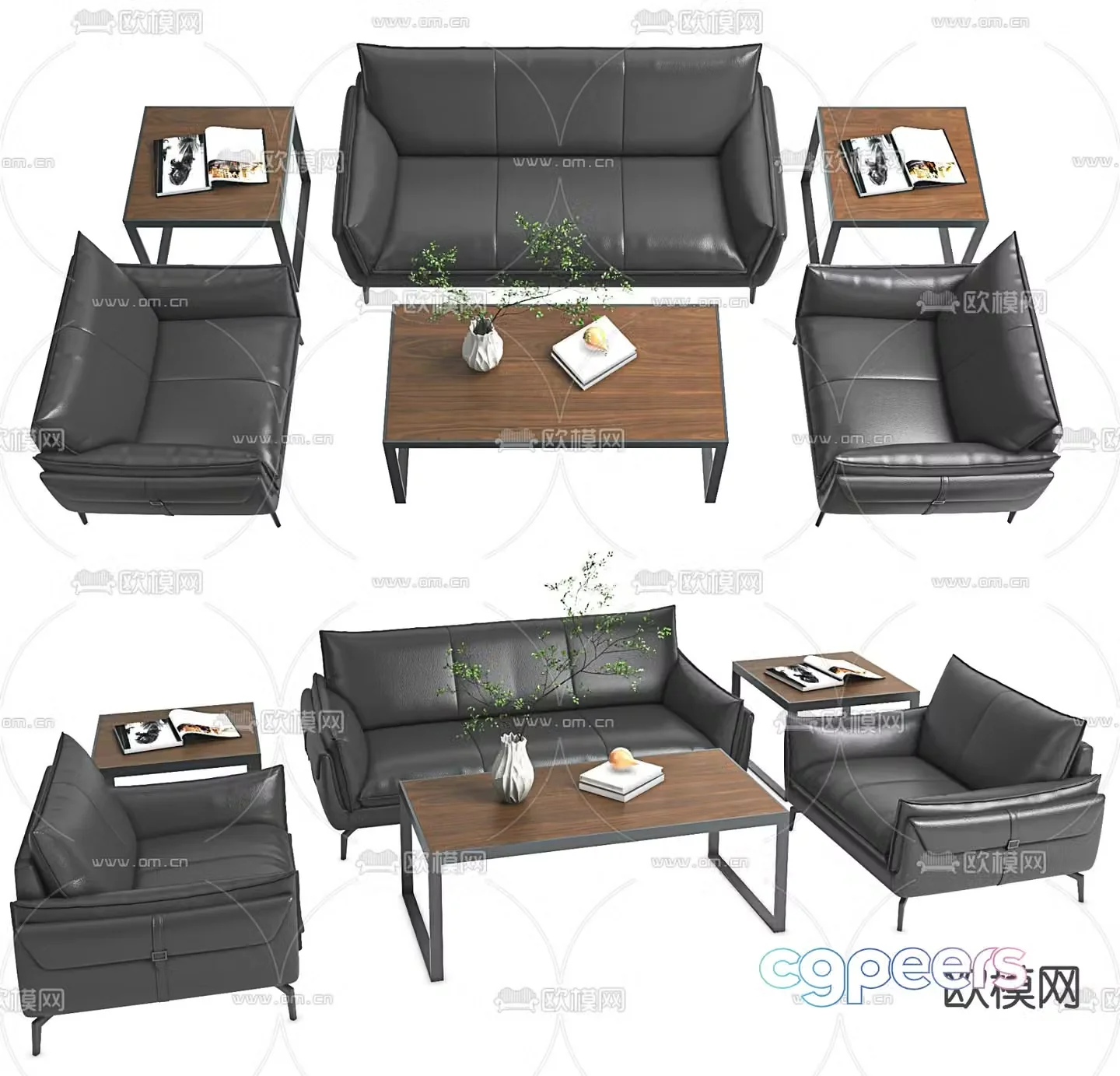 Office sofa reception sofa 3d model