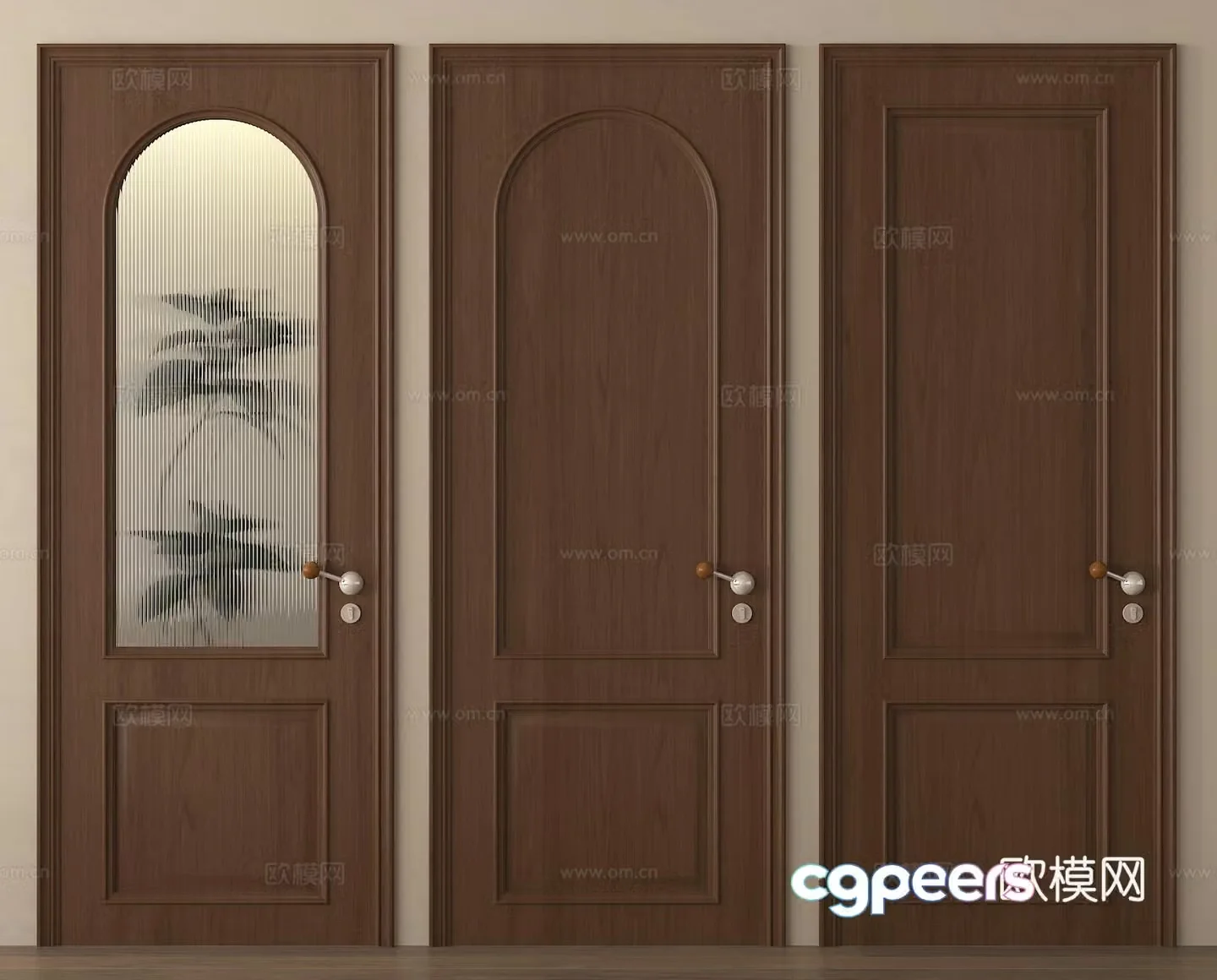 Single-open door Room door Bedroom door Kitchen and bathroom door 3D model
