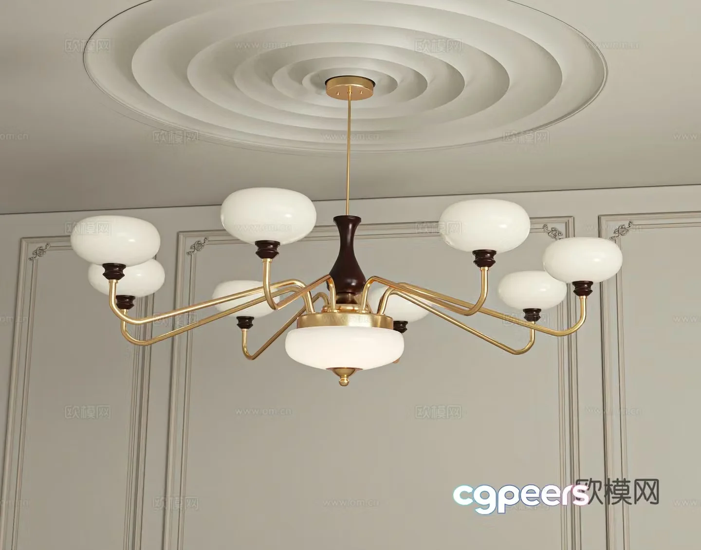 French chandelier hall chandelier 3d model