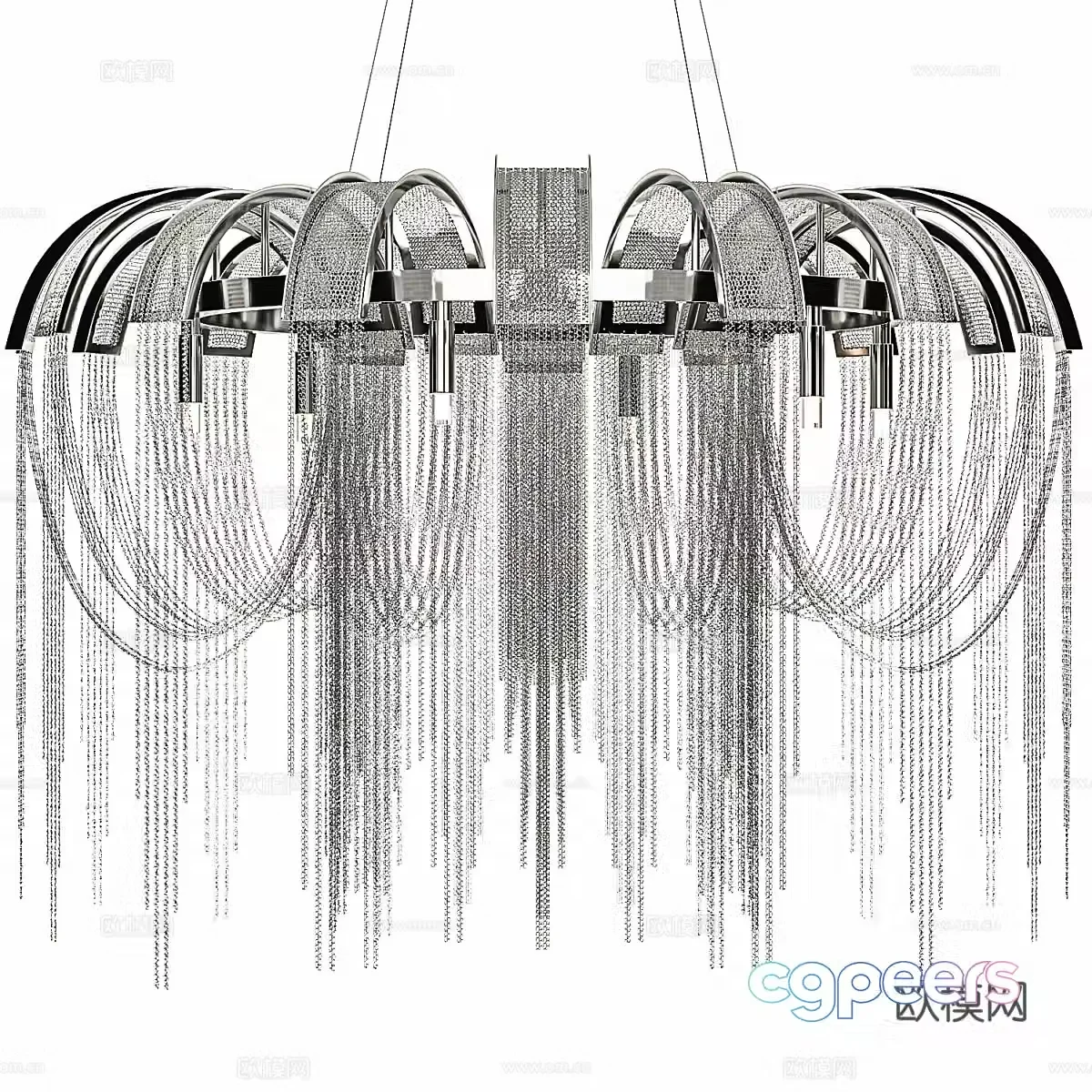 Modern Italian decorative chandelier 3d model