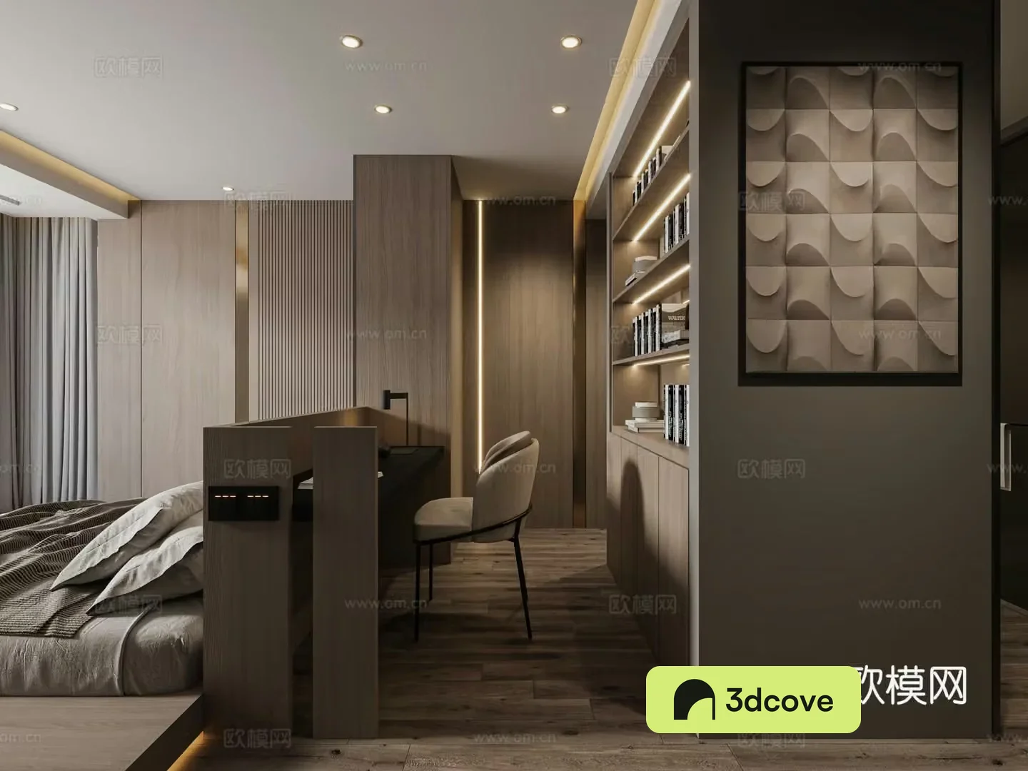 Modern master bedroom