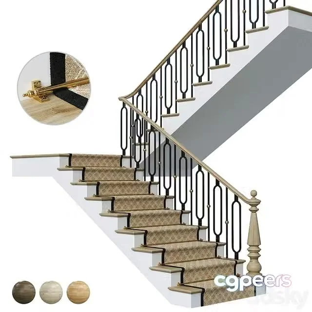3ds Max Free – Neoclassical staircase 6