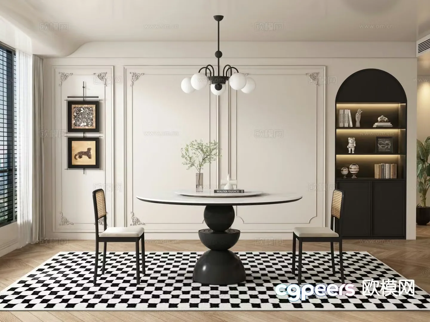 French restaurant 3d model