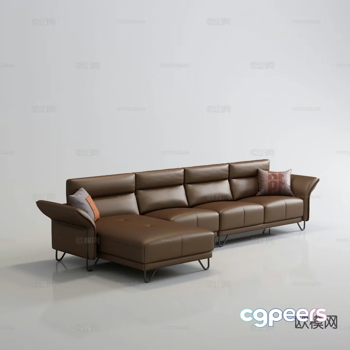 Multi-person sofa corner sofa 3d model