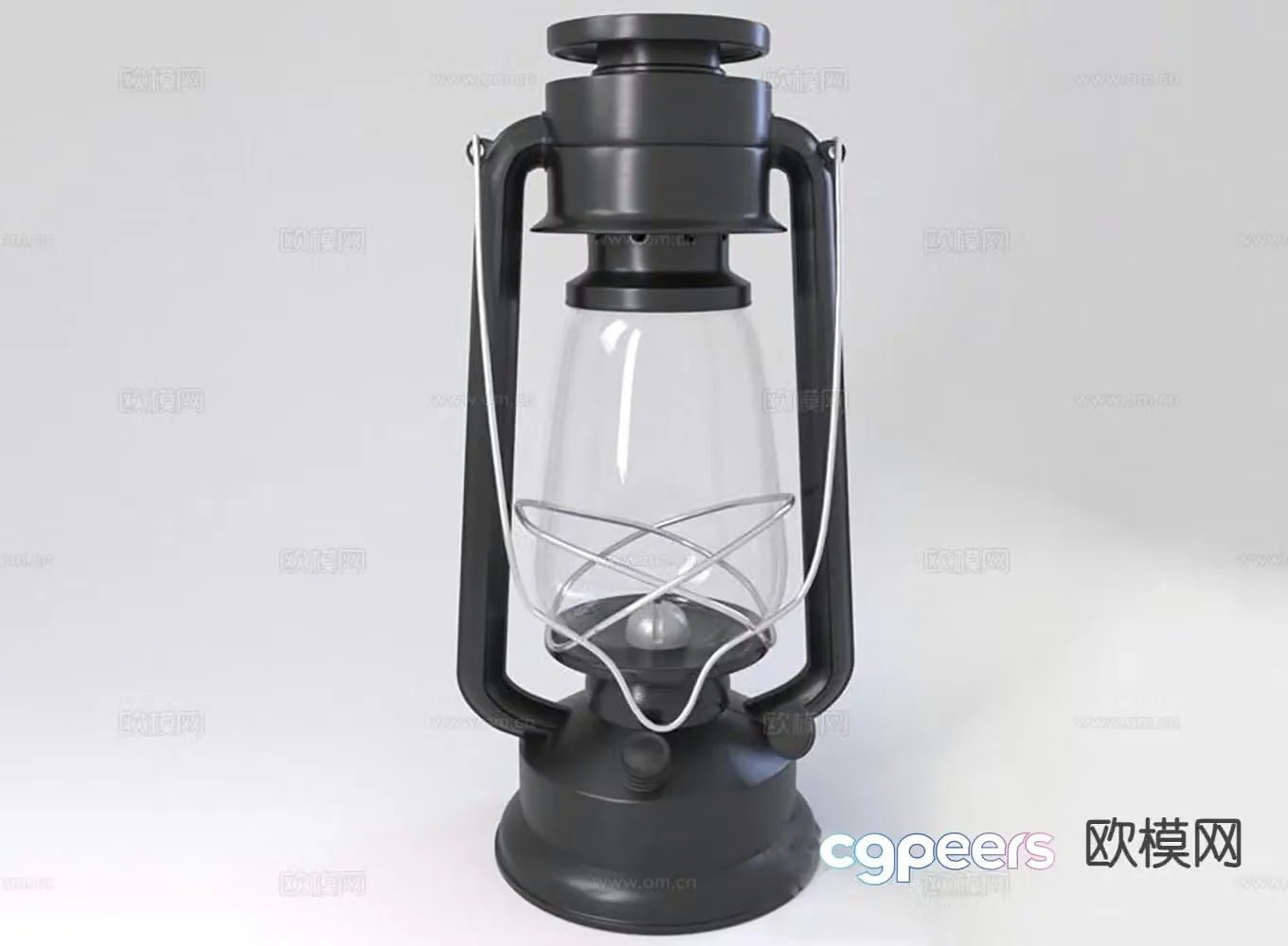 Kerosene lamp retro lamp 3d model