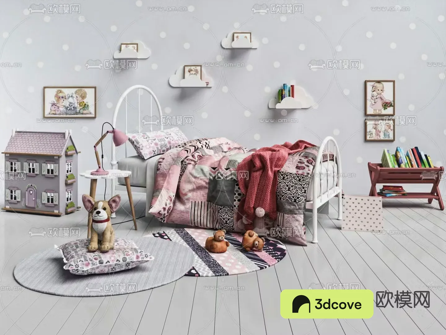 Modern wrought iron children’s bed