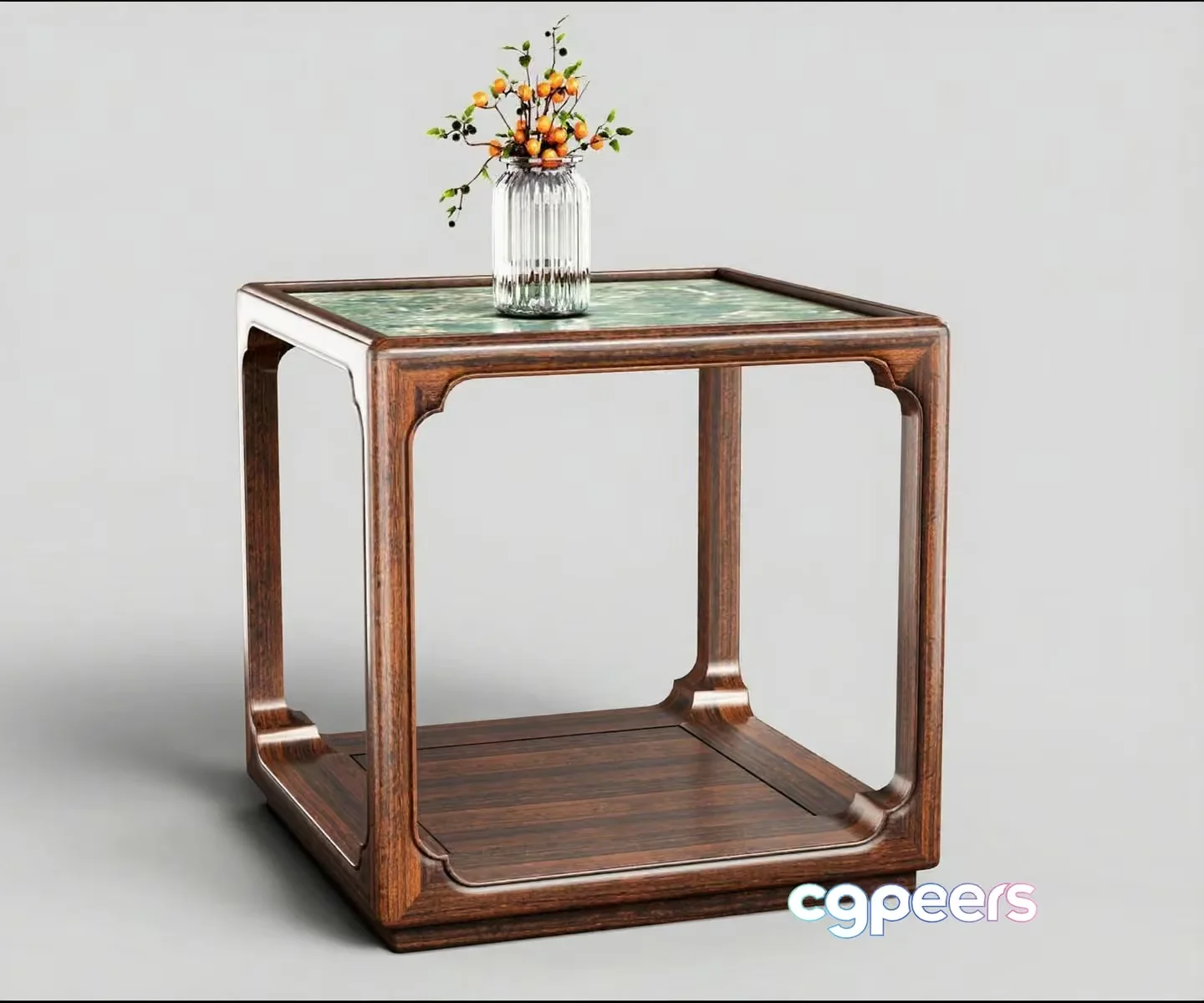 A Small Wooden Table 3D Model – 9662 – VRAY Render