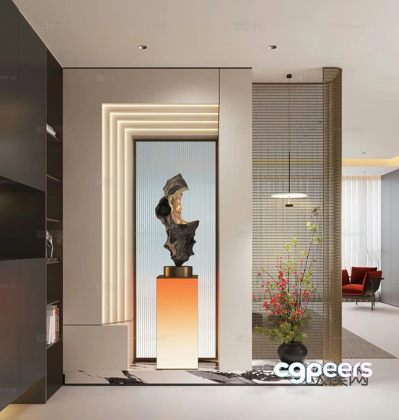 Modern entrance hallway Decorative entrance hallway Entrance entrance hallway 3D model
