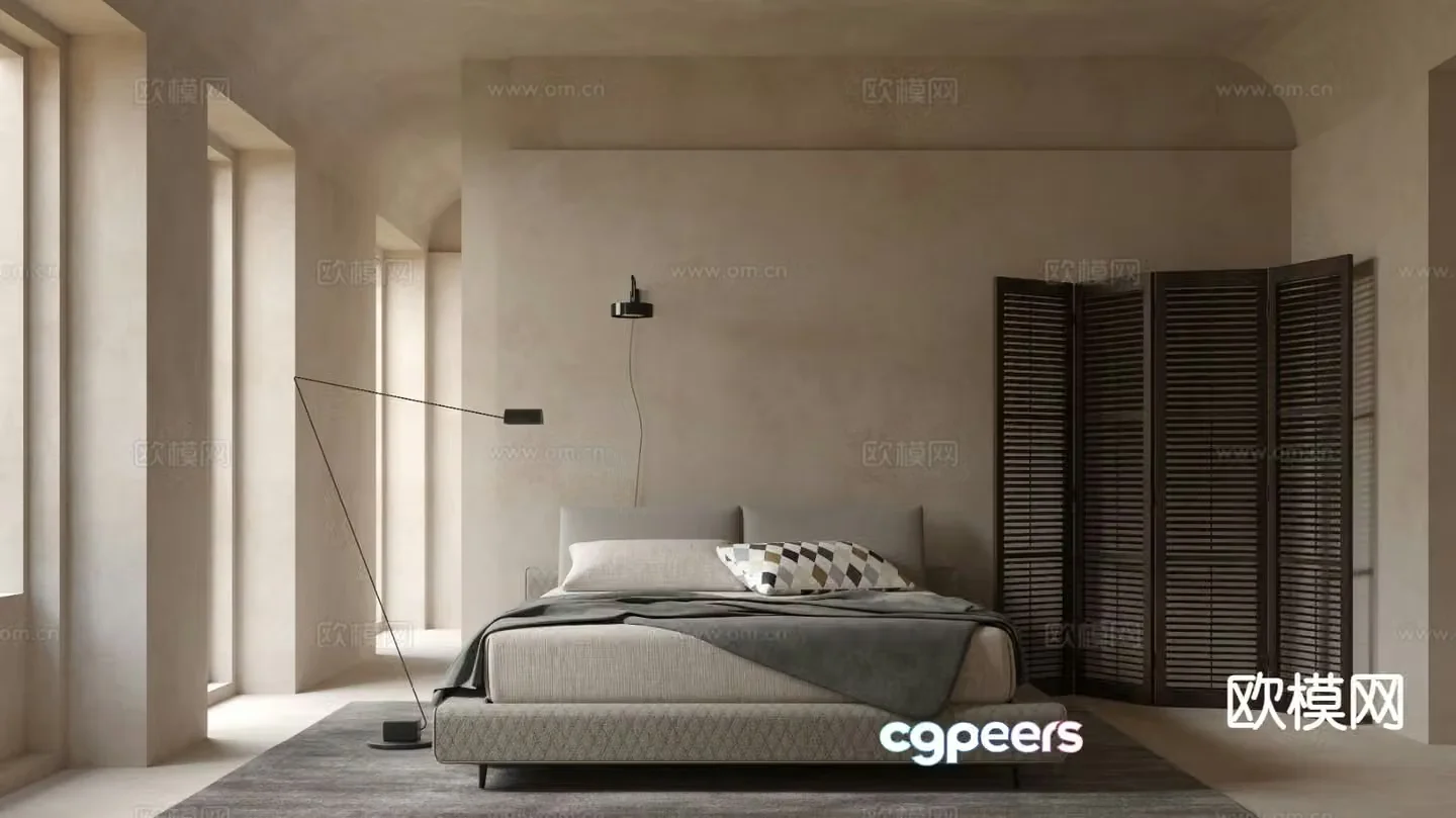 Bonaldo double bed 3d model