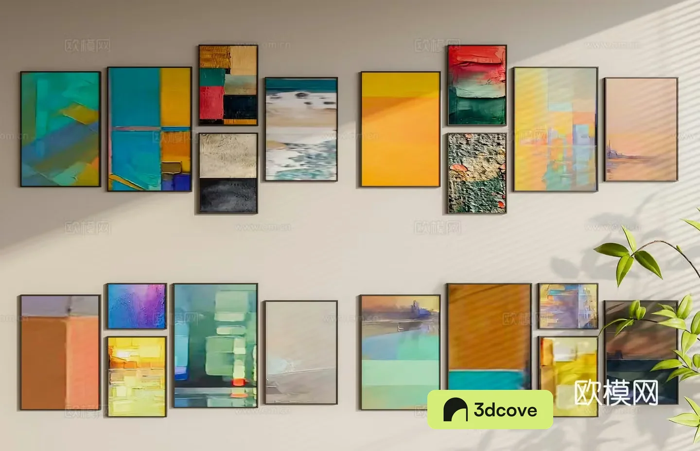 Oil painting abstract painting art hanging
