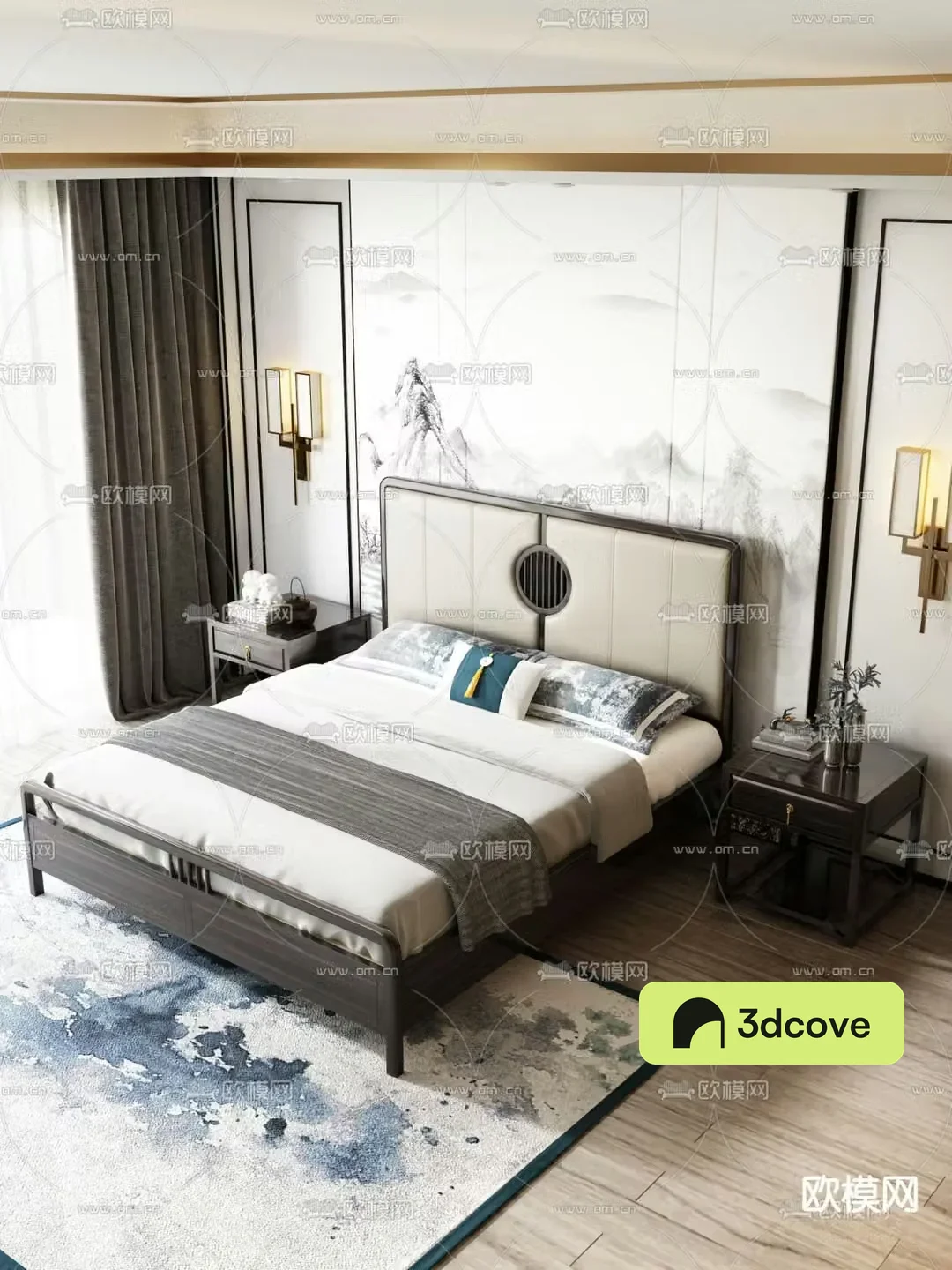 Chinese double bed