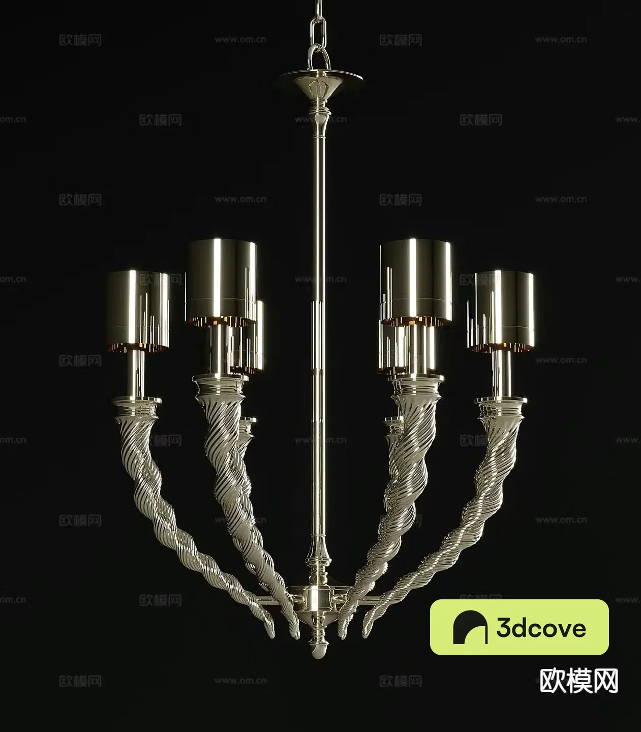 Simple European multi-head chandelier