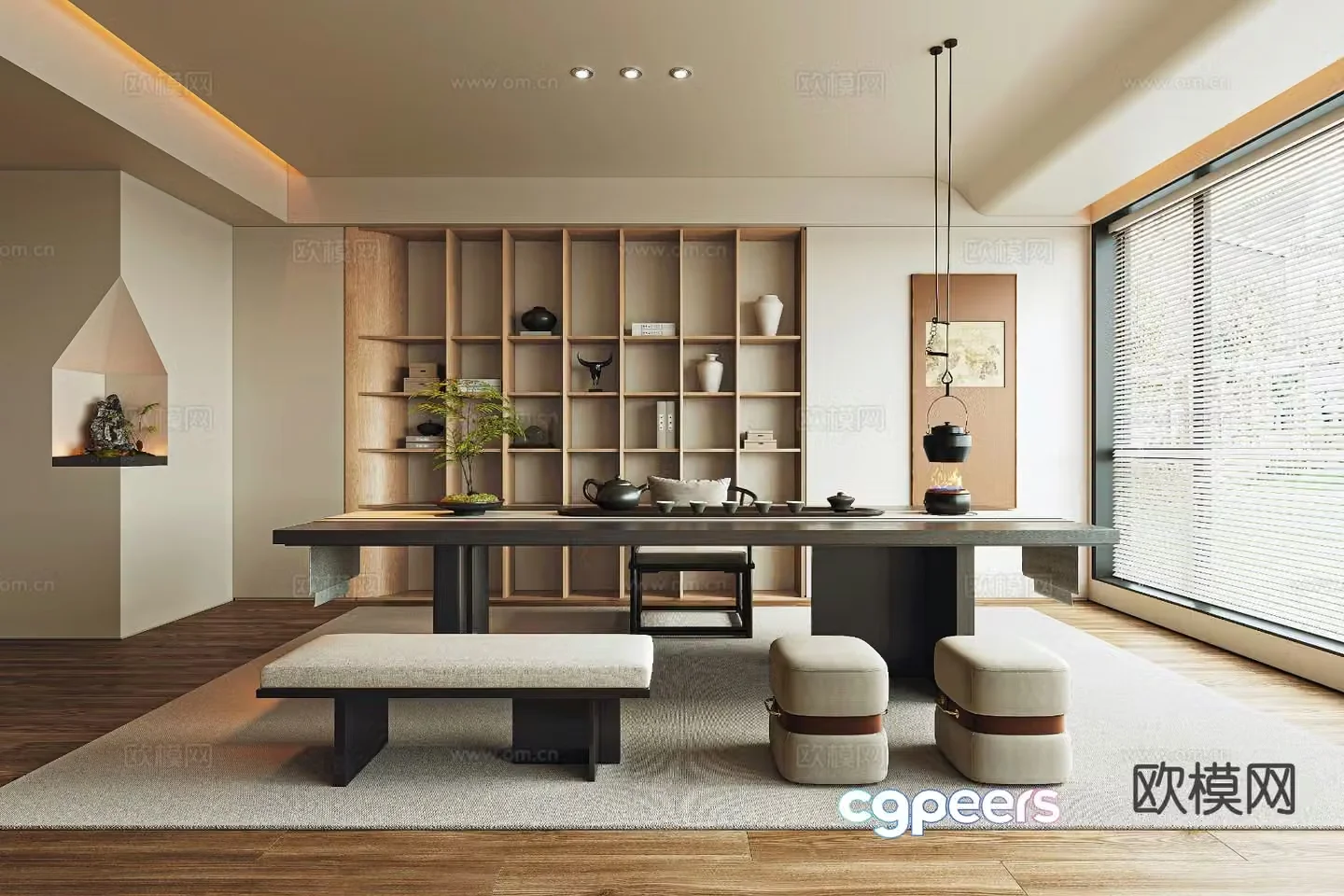 New Chinese tea room 3d model