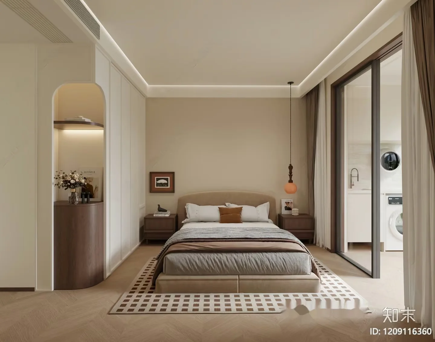 Cozy Bedroom 3D Model – 9106 – VRAY Render