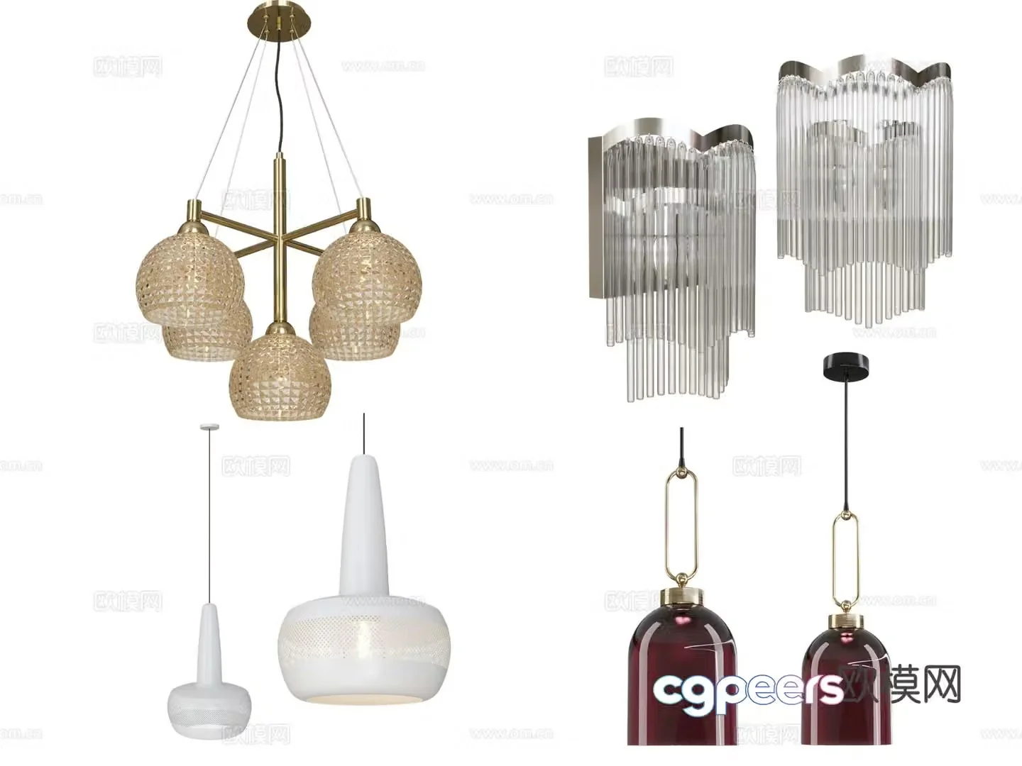 crystal chandelier glass chandelier living room chandelier 3d model