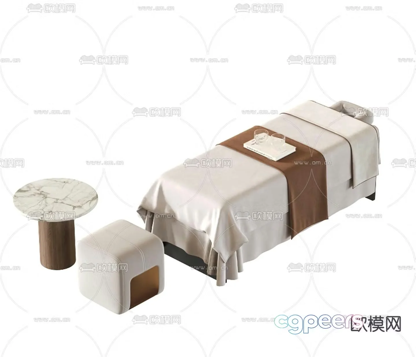 Massage bed beauty bed 3d model