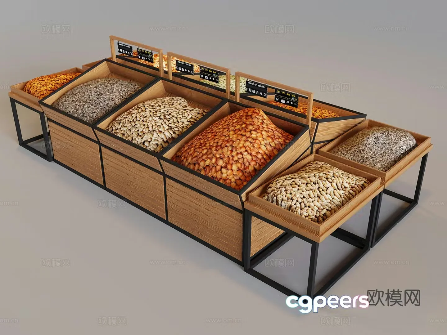 Peanut melon seed display shelf Nut display shelf display cabinet 3D model