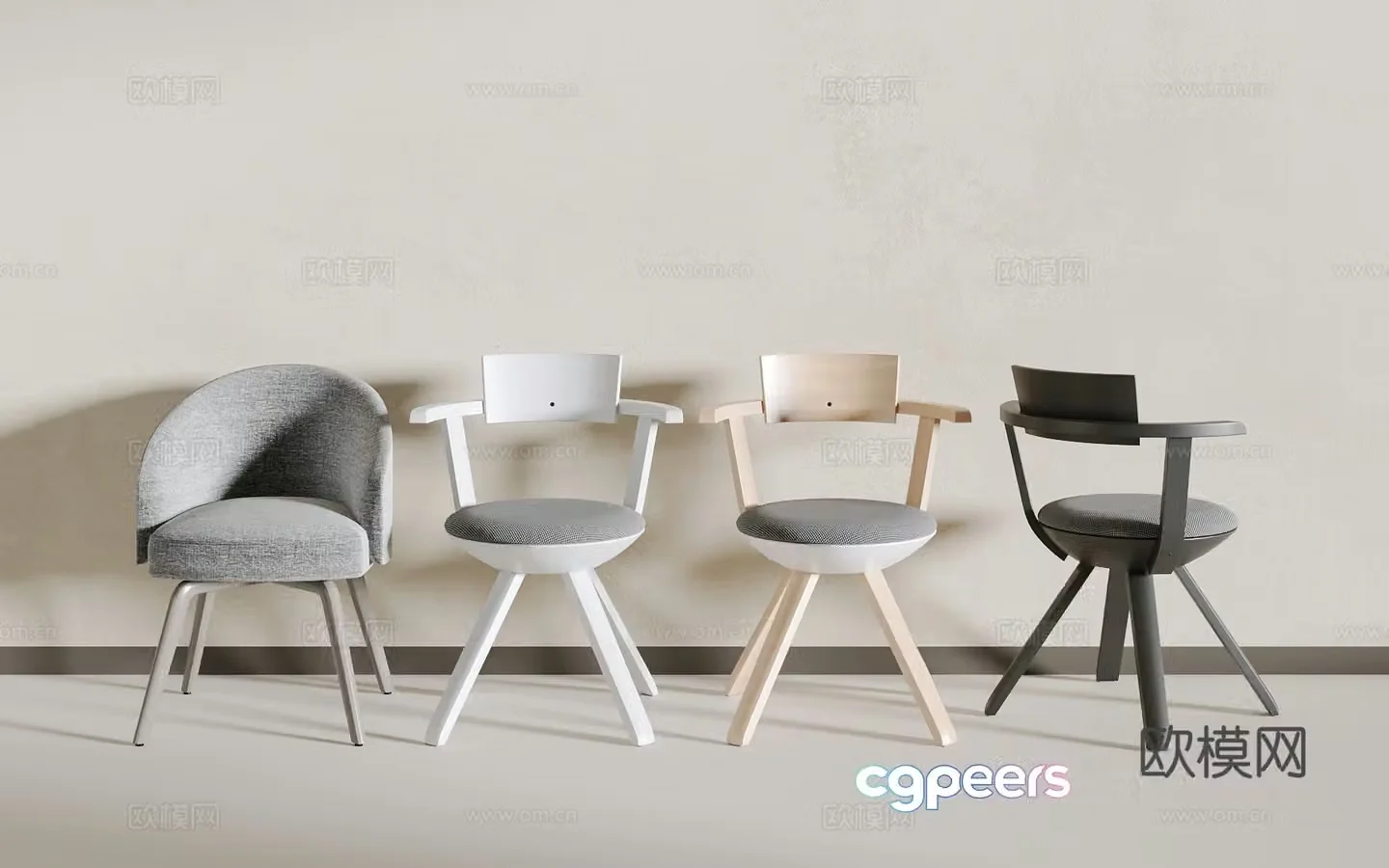Modern single chair 3d model