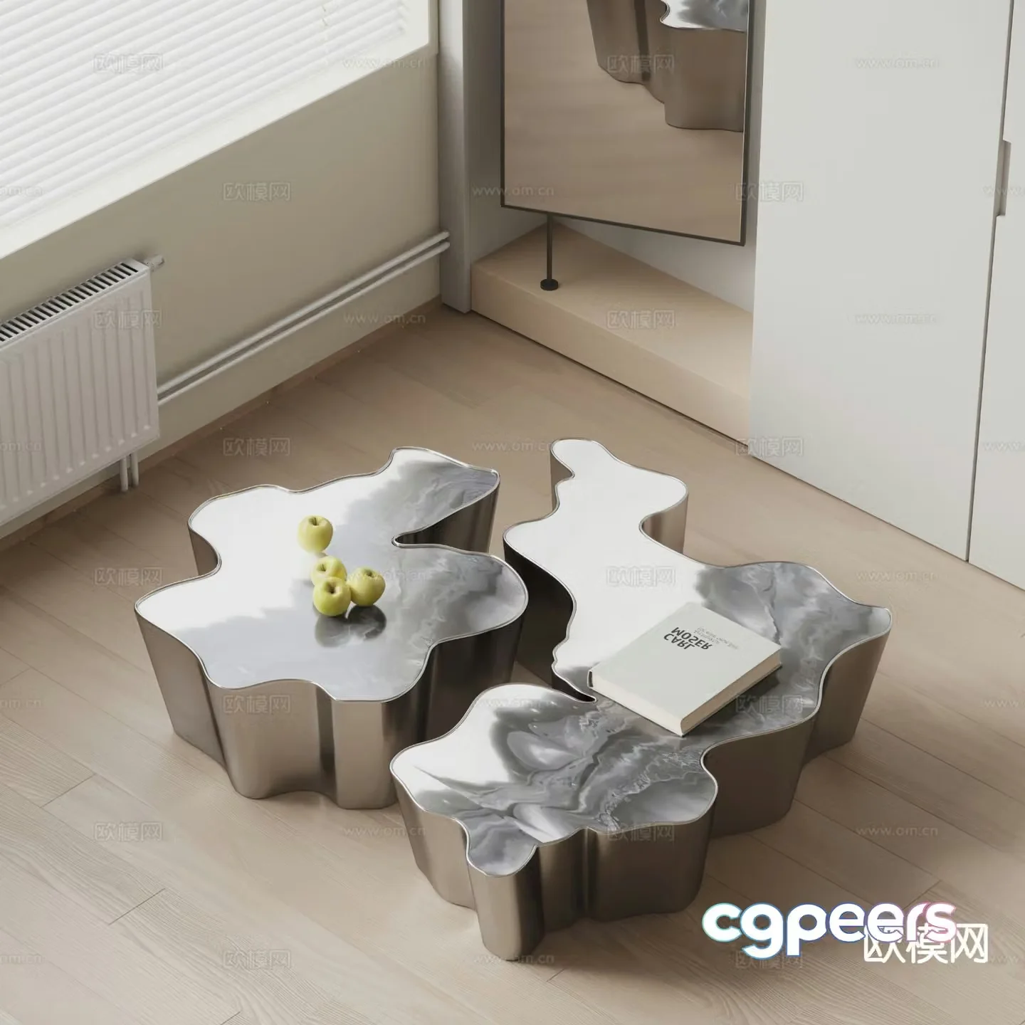 NORHOR creative coffee table combination coffee table 3d model