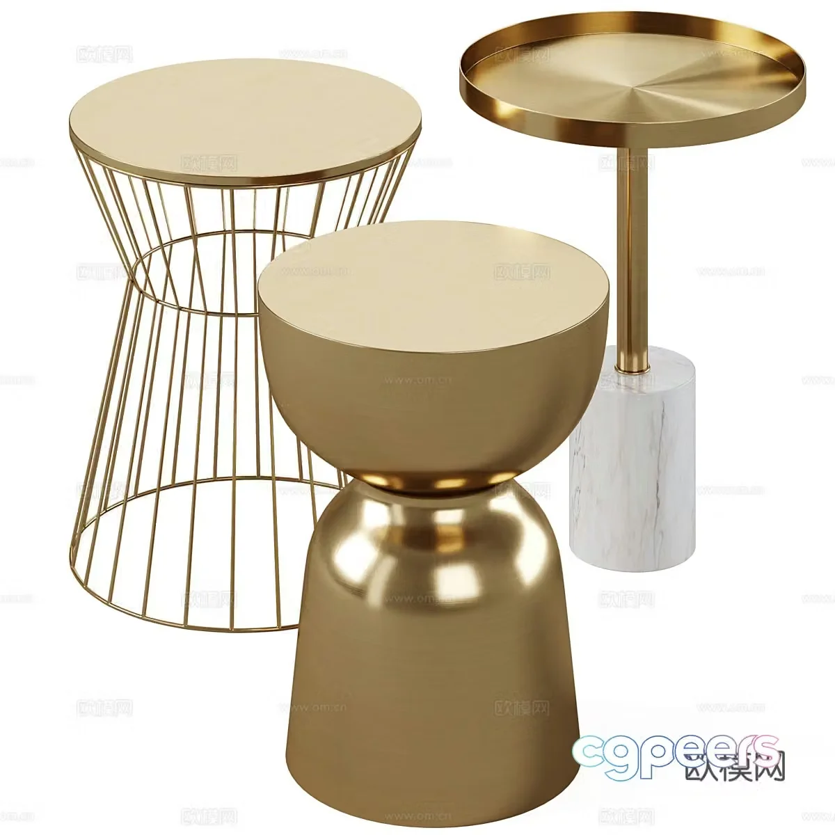 Modern light luxury side faces round corner faces corner faces 3D model