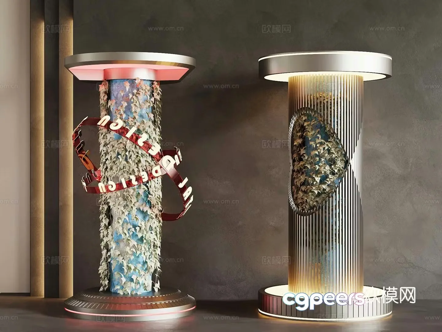Modern pillars Special-shaped pillars 3D model