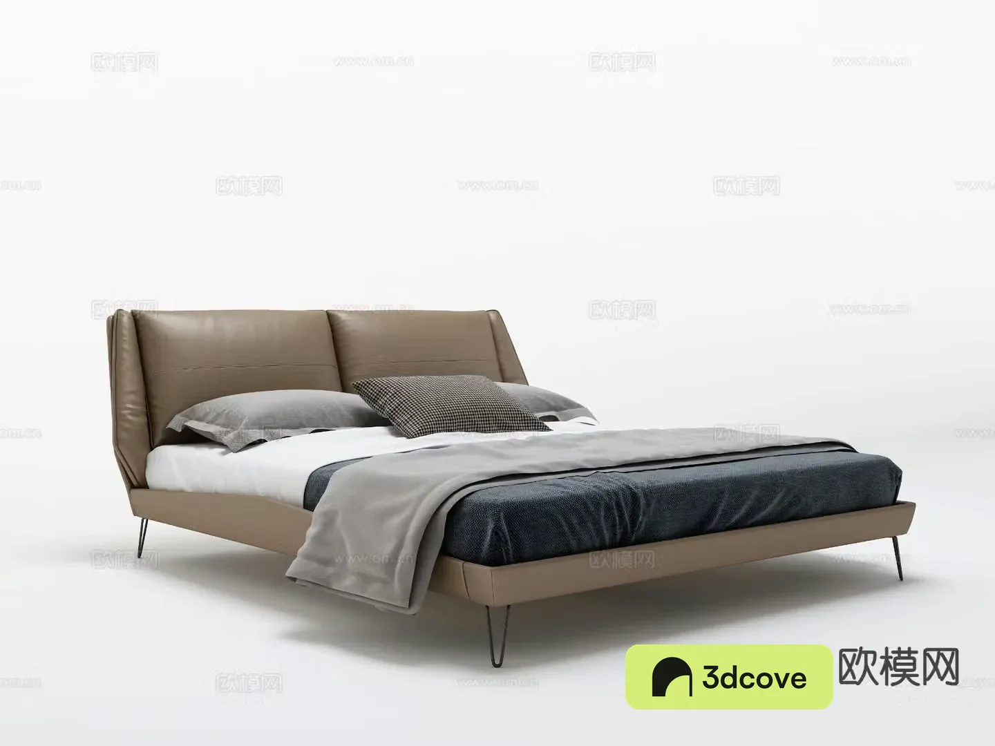 Light luxury double bed
