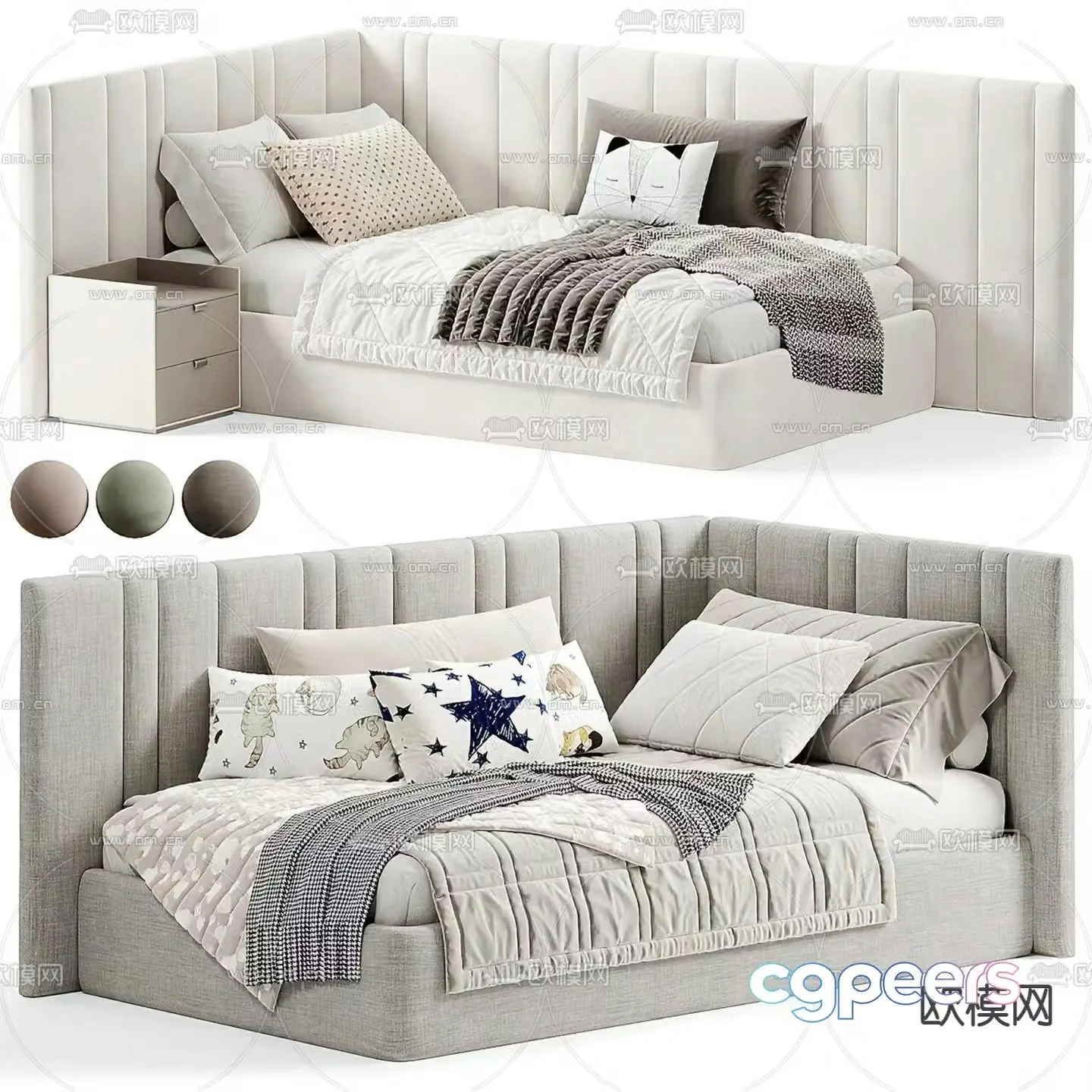 Children’s bed sofa bed 3d model