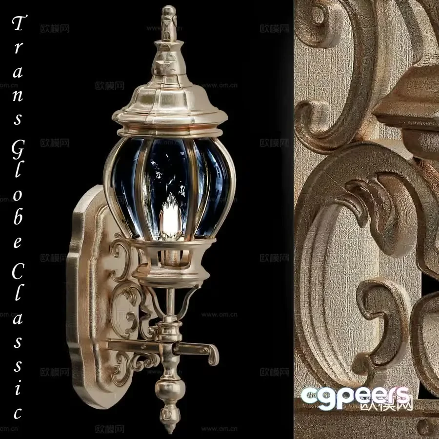 Gold Light Fixture 3D Model – 21749 – VRAY Render