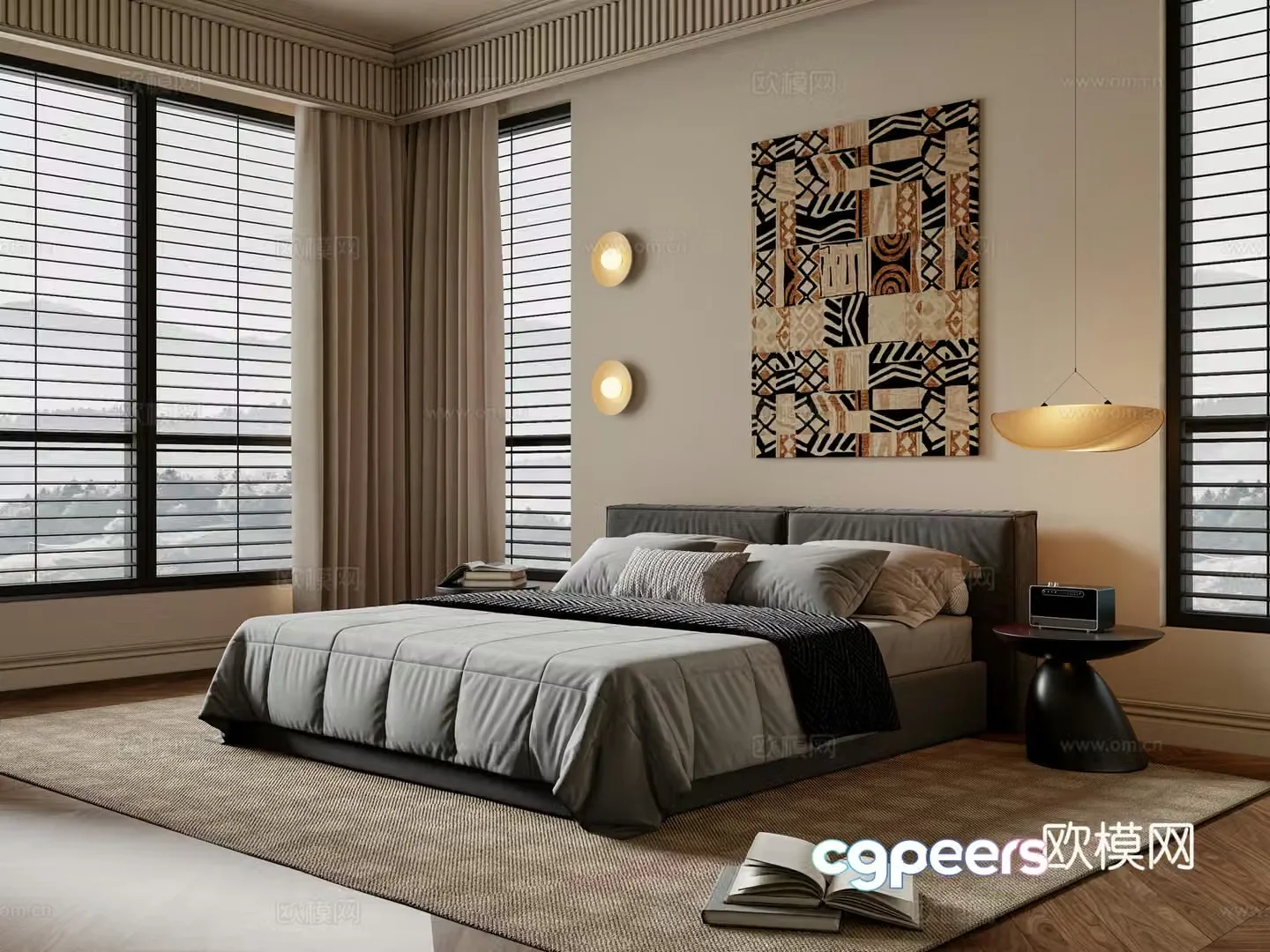 Middle-aged bedroom 3d model