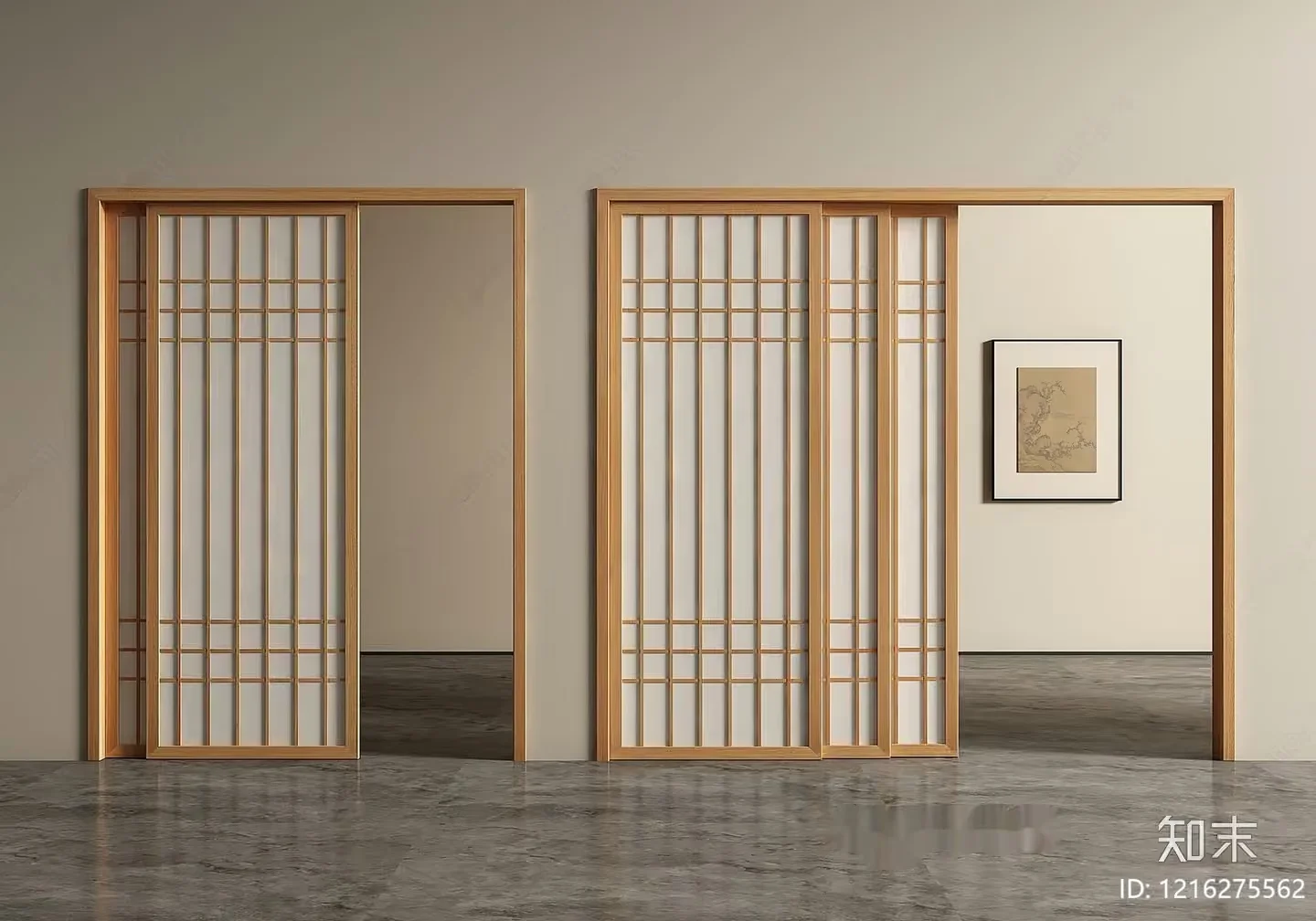 Wooden Interior Doors 3D Model – 15790 – VRAY Render