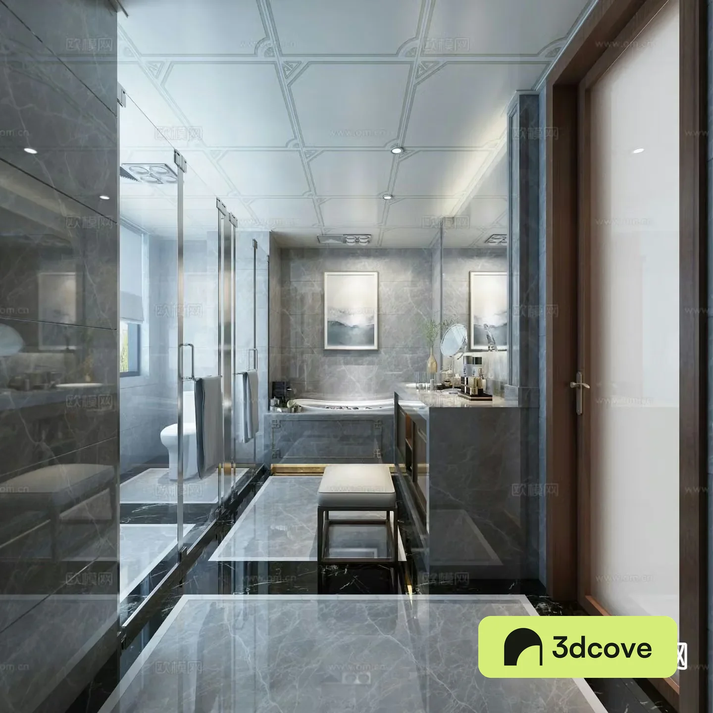 Modern villa bathroom
