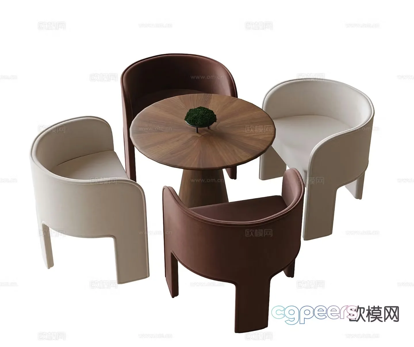 Modern negotiation tables and chairs leisure tables and chairs 3D model