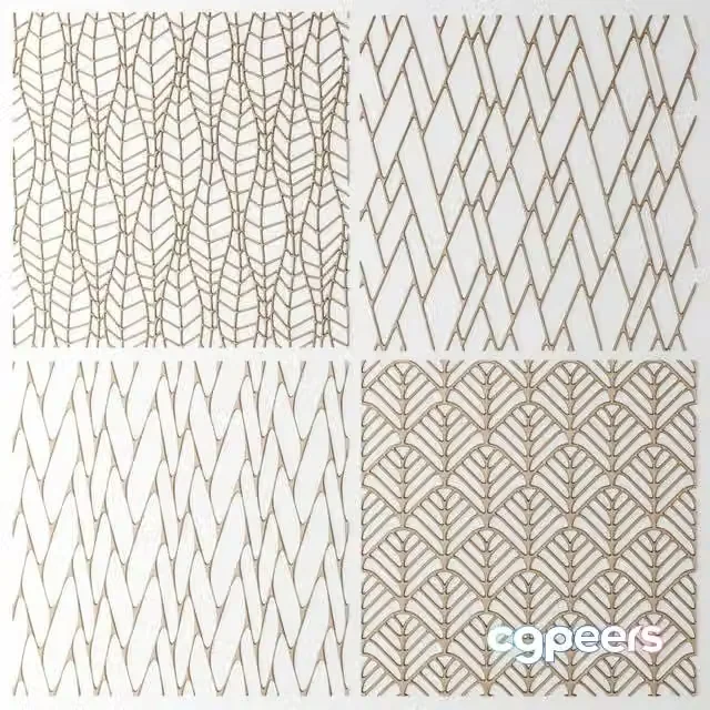 3ds Max Free – Lattice panel wall decor 1016